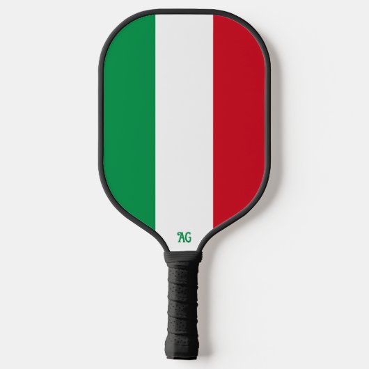 Italiaanse vlag met je Initialen Pickleball Paddle (Achterkant)
