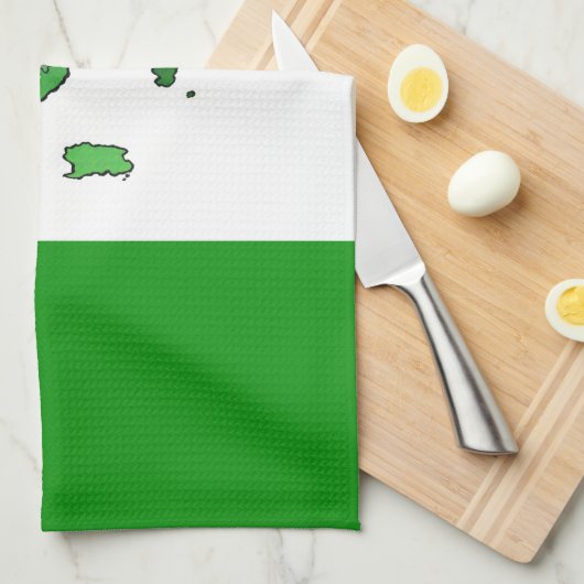 Italiaanse vlag met kaart van Italië Theedoek (Quarter Fold)