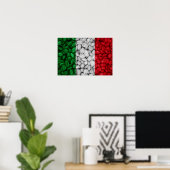 Italiaanse vlag met koffie poster (Thuiskantoor)