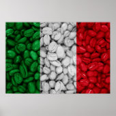 Italiaanse vlag met koffie poster (Voorkant)