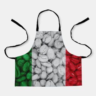 Italiaanse vlag met koffie schort