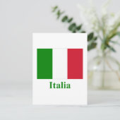Italiaanse vlag met naam in het Italiaans Briefkaart (Staand voorkant)