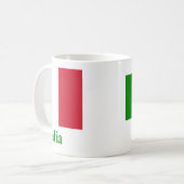Italiaanse vlag met naam in het Italiaans Koffiemok (Voorkant links)
