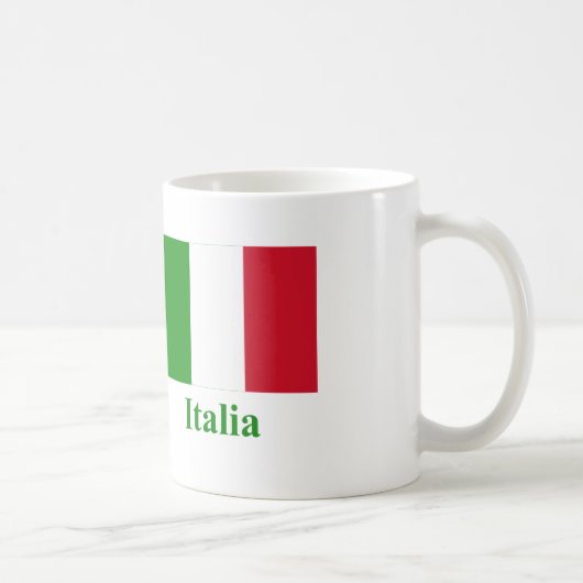 Italiaanse vlag met naam in het Italiaans Koffiemok (Rechts)