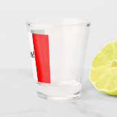 Italiaanse vlag met Salute Greeting Red White Shot Glas (Rechts)