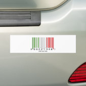 Italiaanse vlag met streepjescode bumpersticker (Op auto)