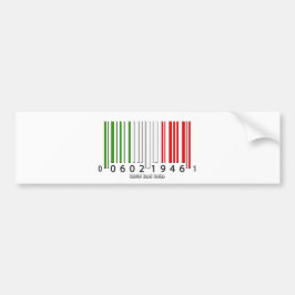 Italiaanse vlag met streepjescode bumpersticker