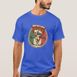 Italiaanse vlag met vintage Rome & Napolitaanse pi T-shirt