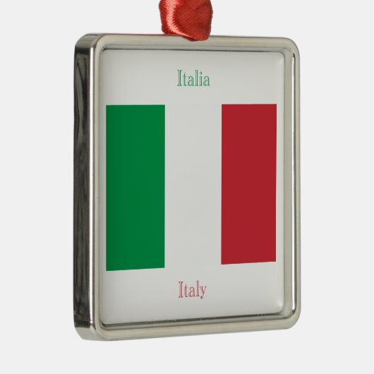 Italiaanse vlag metalen ornament (Rechts)