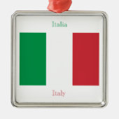 Italiaanse vlag metalen ornament (Voorkant)