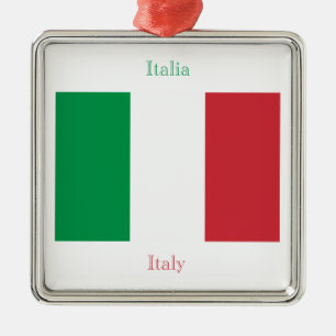 Italiaanse vlag metalen ornament