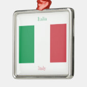 Italiaanse vlag metalen ornament (Links)