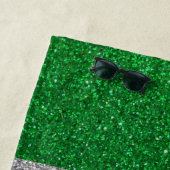 Italiaanse vlag Milaan Glitter Summer Party Strandlaken (In situ)