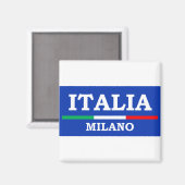 Italiaanse vlag Milano Italia Azzurri Magneet (Voorkant / Achterkant)