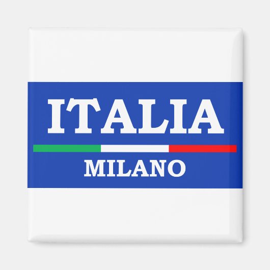Italiaanse vlag Milano Italia Azzurri Magneet (Voorkant)
