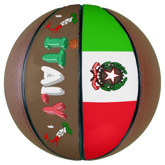 Italiaanse vlag mini basketbal (Verticaal)