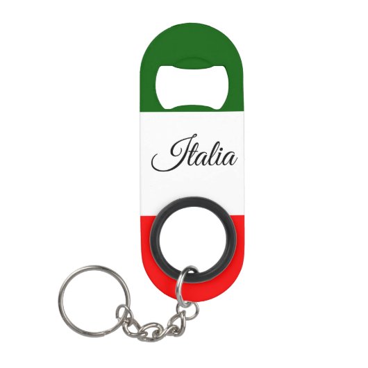Italiaanse vlag mini flessenopener (Voorkant)