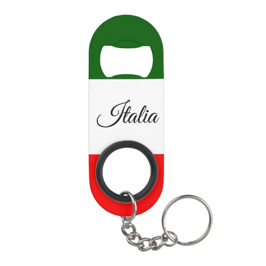 Italiaanse vlag mini flessenopener (Achterkant)