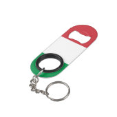Italiaanse vlag mini flessenopener (Achterkant Gekanteld)