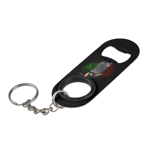 Italiaanse vlag mini flessenopener (Voorkant Gekanteld)