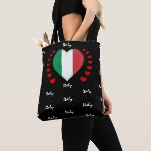 Italiaanse vlag/mode sport tote bag