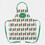 ITALIAANSE VLAG | Monogram | Italiaans Schort (Voorkant)