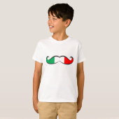 Italiaanse vlag Mustache T-shirt (Voorkant volledig)