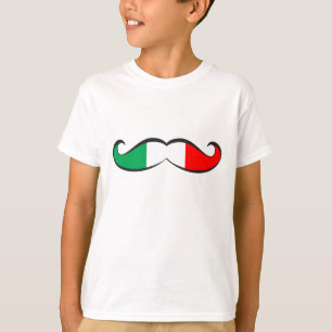 Italiaanse vlag Mustache T-shirt