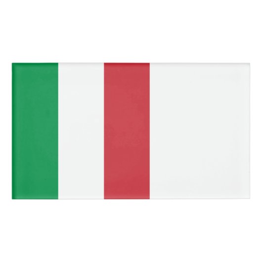 Italiaanse vlag naambadge (Voorkant)