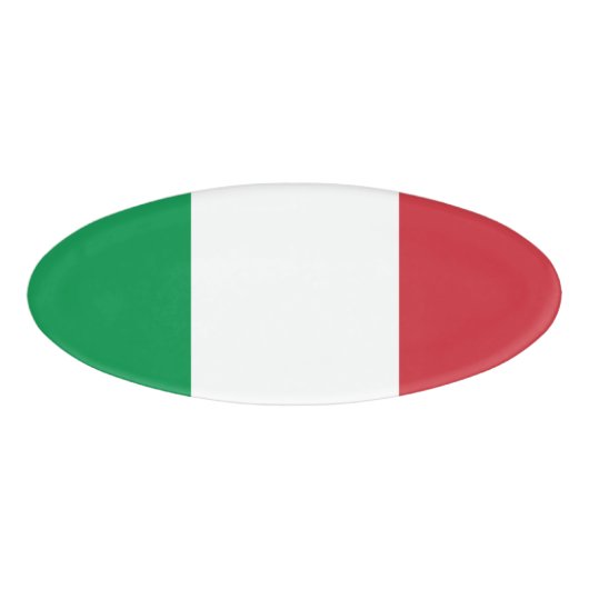 Italiaanse vlag naambadge (Voorkant)
