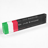 Italiaanse vlag naambordje