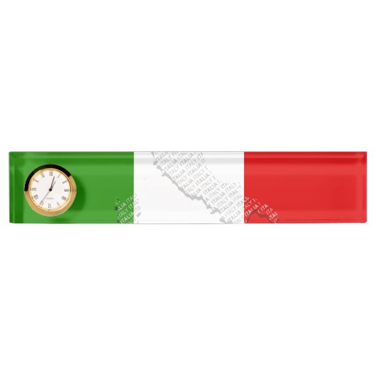 Italiaanse vlag naambordje (Voorkant)