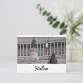 Italiaanse vlag naast oude Romeinse ruïnes Briefkaart (Staand voorkant)