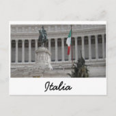 Italiaanse vlag naast oude Romeinse ruïnes Briefkaart (Voorkant)