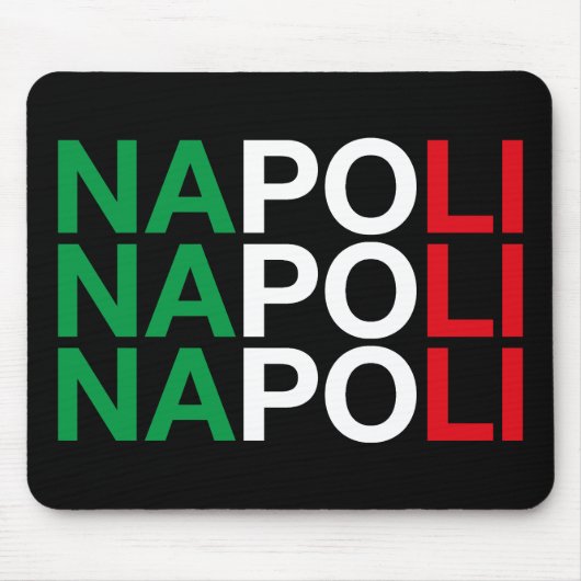 Italiaanse vlag NAPOLI Muismat (Voorkant)