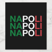 Italiaanse vlag NAPOLI Wijn Etiket (Enkel label)