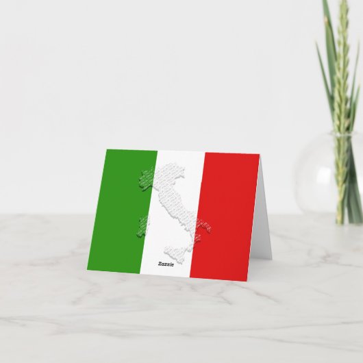 Italiaanse vlag notitiekaartje (Achterkant)