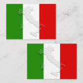Italiaanse vlag notitiekaartje (Voorkant / Achterkant)