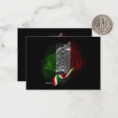 Italiaanse vlag notitiekaartje (Voorkant / Achterkant in situ)