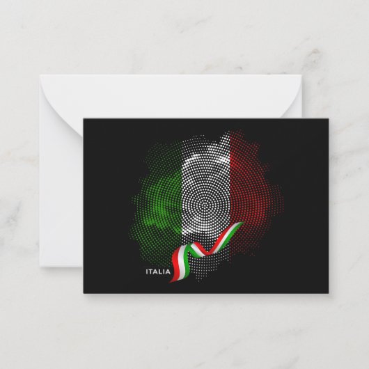 Italiaanse vlag notitiekaartje (Voorkant)