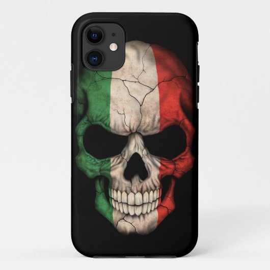 Italiaanse vlag op zwart Case-Mate iPhone case (Achterkant)