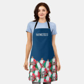 Italiaanse vlag Ornamenten gepersonaliseerd Schort (Gedragen)