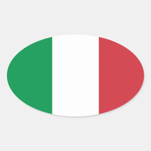 Italiaanse vlag ovale sticker (Voorkant)