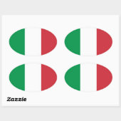 Italiaanse vlag ovale sticker (Vel)