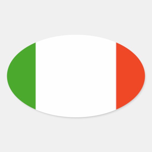 Italiaanse vlag ovale sticker (Voorkant)