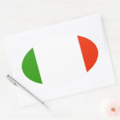 Italiaanse vlag ovale sticker (Envelop)