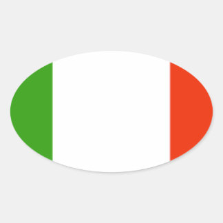 Italiaanse vlag ovale sticker