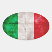 Italiaanse vlag ovale sticker (Voorkant)