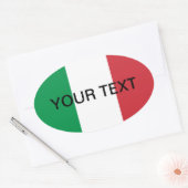 Italiaanse vlag ovale sticker | Vlag van Italië (Envelop)