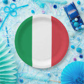 Italiaanse vlag papieren bordje (Feest)